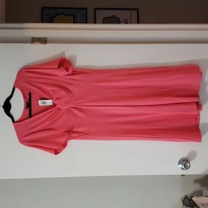 Torrid Coral Twist Front Ribbed Dress Size 2